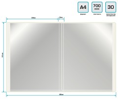 Папка с 30 прозр.вклад. Бюрократ Double Neon DNE07V30LETT A4 пластик 0.7мм салатовый