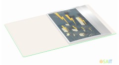 Папка с 30 прозр.вклад. Бюрократ Double Neon DNE07V30LETT A4 пластик 0.7мм салатовый