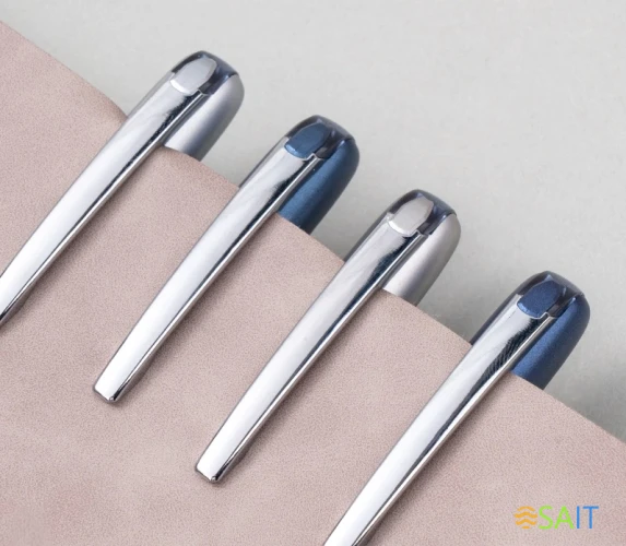 Ручка шариков. Deli EQ126-BL d=0.7мм син. черн. кругл.