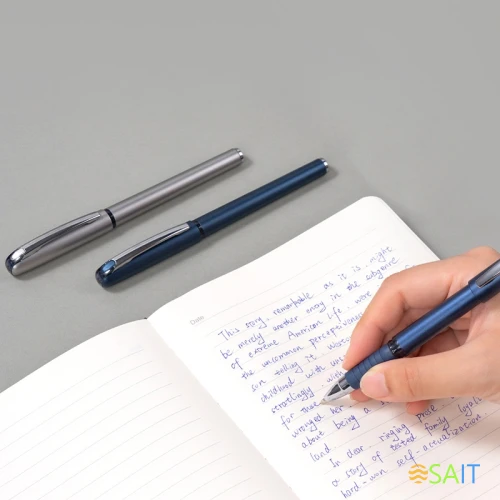 Ручка шариков. Deli EQ126-BL d=0.7мм син. черн. кругл.