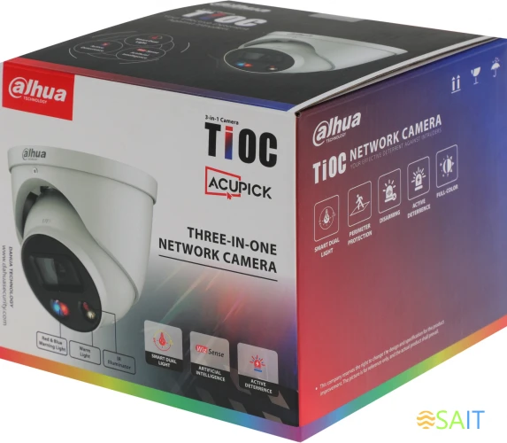 Камера видеонаблюдения IP Dahua DH-IPC-HDW3449HP-AS-PV-0280B-S5 2.8-2.8мм цв. корп.:белый/черный (DH-IPC-HDW3449HP-AS-PV-0280B)