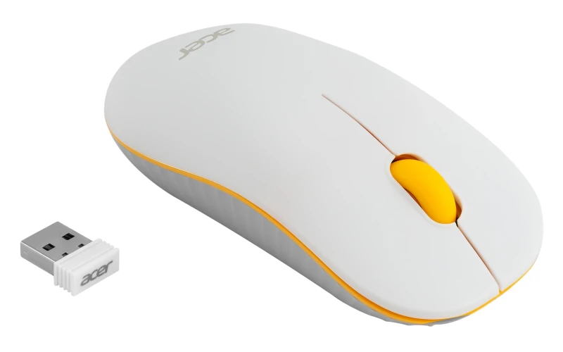 Мышь Acer OMR200 желтый оптическая 1200dpi беспров. USB для ноутбука 2but (ZL.MCEEE.020)