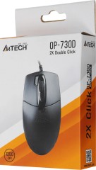 Мышь A4Tech OP-730D черный оптическая 1200dpi USB 4but