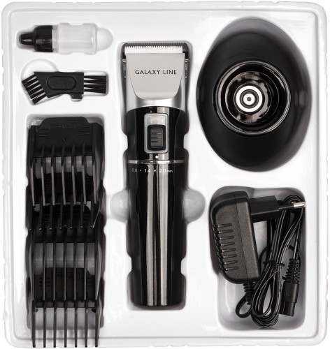 Машинка для стрижки Galaxy Line GL 4159 черный 12Вт (насадок в компл:4шт)