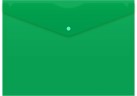 Конверт на кнопке Бюрократ -PK803ANGRN A4 непрозрачный пластик 0.18мм зеленый