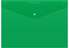 Конверт на кнопке Бюрократ -PK803ANGRN A4 непрозрачный пластик 0.18мм зеленый