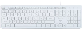 Клавиатура Оклик 550ML белый USB slim Multimedia LED