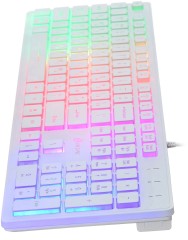 Клавиатура Оклик 550ML белый USB slim Multimedia LED (1061618) кабель 1.5м