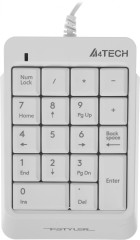 Числовой блок A4Tech FK13P белый USB slim для ноутбука (FK13P WHITE) кабель 1.5м
