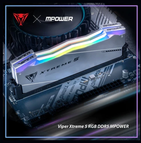 Память DDR5 2x16GB 6400MHz Patriot PVXR532G64C32KM Viper Xtreme 5 RGB RTL Gaming PC5-51200 CL32 DIMM 288-pin 1.4В с радиатором Ret