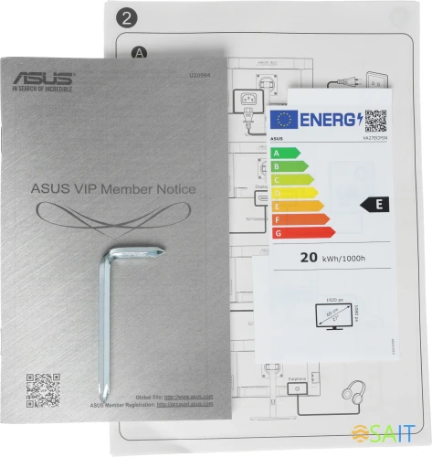 Монитор Asus 27" VA27ECPSN черный IPS LED 16:9 HDMI M/M матовая HAS Piv 300cd 178гр/178гр 1920x1080 75Hz DP FHD USB 6.48кг
