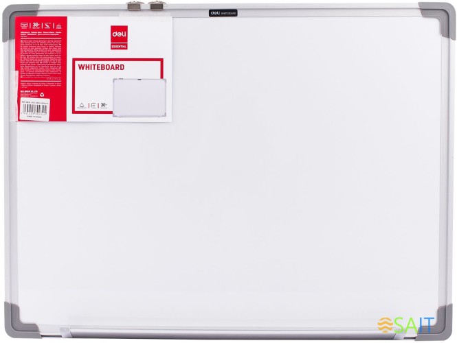 Доска магнитно-маркерная Deli E39032A лак белый 60x45см алюминиевая рама