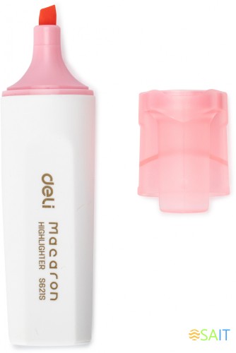 Текстовыделитель Deli ES621Spink Macaron скошенный пиш. наконечник 1-5мм розовый