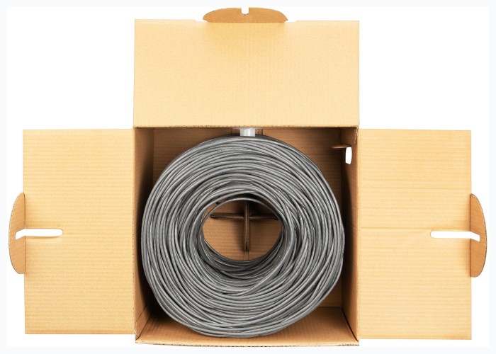 Кабель сетевой Buro BU-COP-048 UTP 4 пары cat.5E solid 0.48мм Cu 305м серый