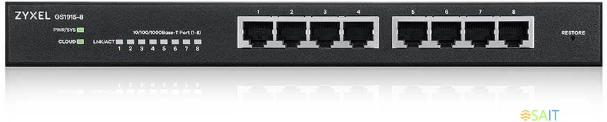 Коммутатор Zyxel GS1915-8-EU0101F (L2) 8x1Гбит/с управляемый