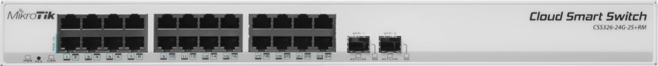 Коммутатор MikroTik CSS326-24G-2S+RM (L2) 24x1Гбит/с 2SFP+ управляемый