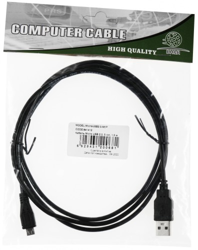 Кабель Ningbo USB (m)-micro USB (m) 1.5м черный