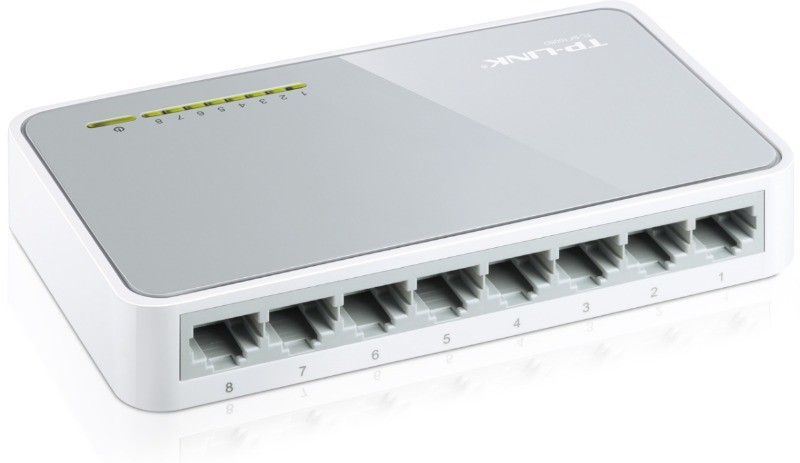 Коммутатор TP-Link TL-SF1008D (L2) 8x100Мбит/с неуправляемый