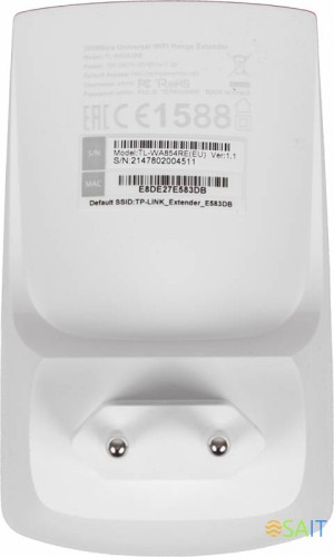 Повторитель беспроводного сигнала TP-Link TL-WA854RE N300 Wi-Fi белый