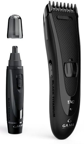 Машинка для стрижки Ga.Ma T742+T312 черный (насадок в компл:1шт)
