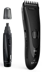 Машинка для стрижки Ga.Ma T742+T312 черный (насадок в компл:1шт)