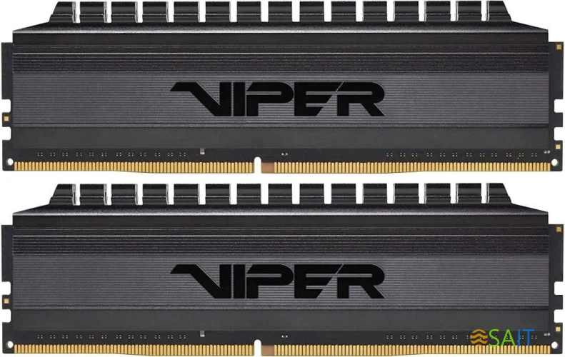 Память DDR4 2x16Gb 3200MHz Patriot PVB432G320C6K Viper 4 Blackout RTL Gaming PC4-25600 CL16 DIMM 288-pin 1.35В dual rank с радиатором Ret