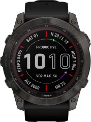 Смарт-часы Garmin Fenix 7X 1.4" корп.серый рем.черный (010-02541-11)