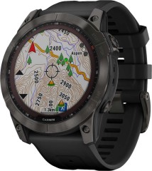 Смарт-часы Garmin Fenix 7X 1.4" корп.серый рем.черный (010-02541-11)