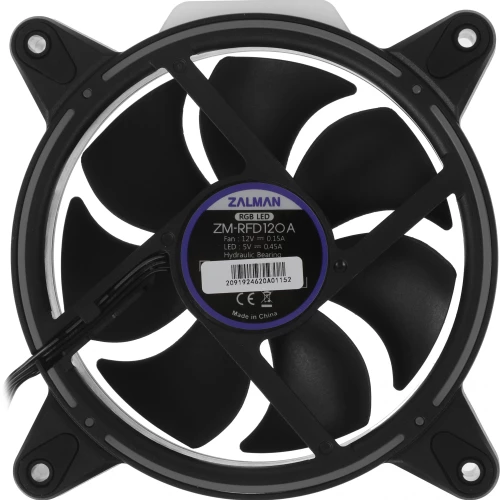 Вентилятор для корпуса Zalman ZM-RFD120A Addressable ARGB 120х120 черный 3-pin 26дБ (ZM-RFD120A) Ret