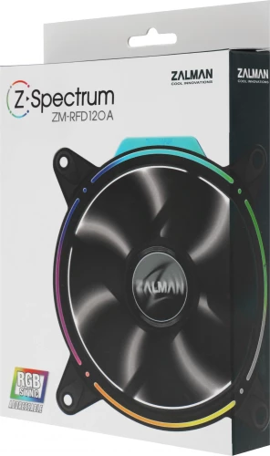 Вентилятор для корпуса Zalman ZM-RFD120A Addressable ARGB 120х120 черный 3-pin 26дБ (ZM-RFD120A) Ret