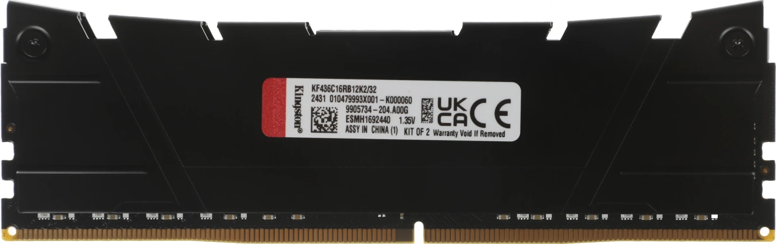 Память DDR4 2x16GB 3600MHz Kingston KF436C16RB12K2/32 Fury Renegade RTL Gaming PC4-28800 CL16 DIMM 288-pin 1.35В dual rank с радиатором Ret