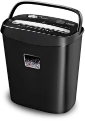 Шредер Cactus CS-SH-P4 черный (секр.P-4) фрагменты 8лист. 15лтр. скрепки скобы пл.карты