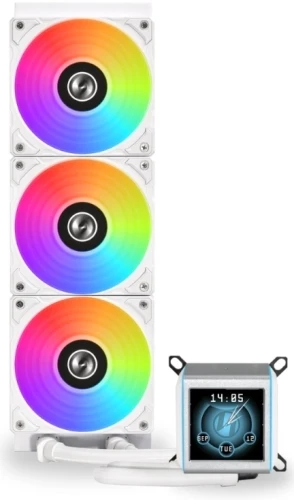 Система водяного охлаждения Lian-Li Galahad II LCD 360 ARGB Soc-AM5/AM4/1200/1700/1851 белый30dB Al+Cu LCD Ret (G89.GA2ALCD36W.00)