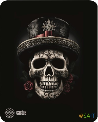 Коврик для мыши Cactus Scull рисунок 250x200x3мм (CS-MP-D05S)