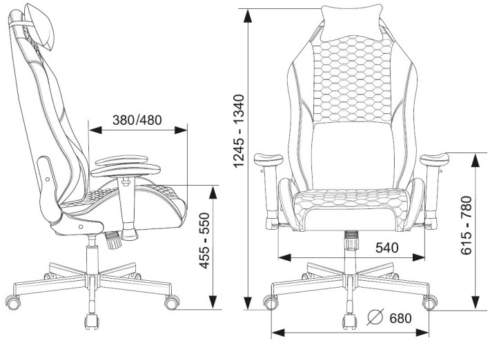 Кресло игровое Knight Neon черный/голубой соты эко.кожа с подголов. крестов. металл