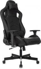 Кресло игровое Knight Gladiator черный экокожа с подголов. крестов. металл