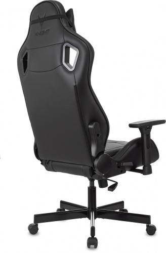 Кресло игровое Knight Gladiator черный эко.кожа крестов. металл