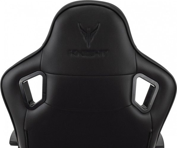 Кресло игровое Knight Gladiator черный эко.кожа крестов. металл