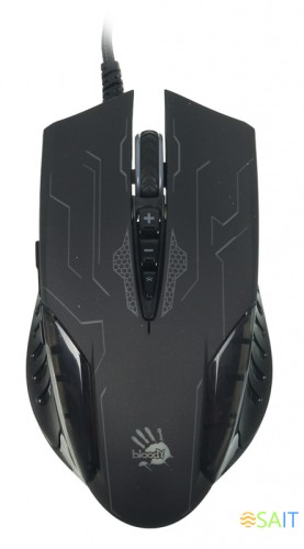 Мышь A4Tech Bloody Q51 черный/рисунок оптическая 6200dpi USB 8but