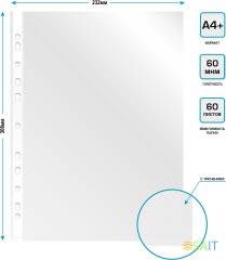 Папка-вкладыш Бюрократ СуперЛюкс -060TSLUX тисненые A4+ 60мкм (упак.:100шт)