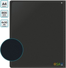 Папка на 4-х кольцах Бюрократ -0840/4RBLCK A4 пластик 0.8мм кор.40мм внутр. с вставкой черный