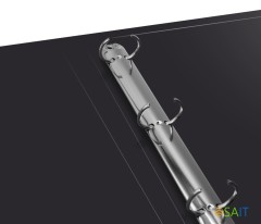 Папка на 4-х кольцах Бюрократ -0840/4RBLCK A4 пластик 0.8мм кор.40мм внутр. с вставкой черный