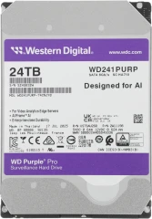 Жесткий диск WD SATA-III 24TB WD241PURP Surveillance Purple Pro (7200rpm) 512Mb 3.5"