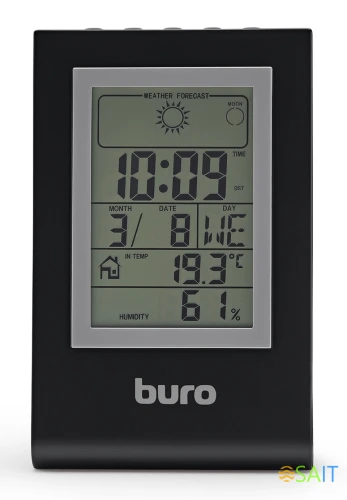 Погодная станция Buro H117AB серебристый/черный