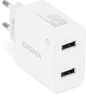 Сетевое зар./устр. Digma DGWC-2U-3A-WG 15.5W 3.1A+1A 2xUSB универсальное белый
