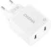 Сетевое зар./устр. Digma DGWC-2U-3A-WG 15.5W 3.1A+1A 2xUSB универсальное белый