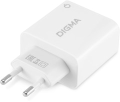 Сетевое зар./устр. Digma DGWC-2U-3A-WG 15.5W 3.1A+1A 2xUSB универсальное белый