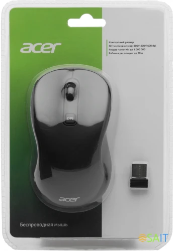 Мышь Acer OMR303 черный оптическая 1600dpi беспров. USB 6but (ZL.MCECC.01Y)