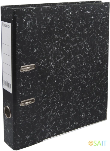 Папка-регистратор Buro A4 50мм картон/бумага черный мет.окант. сборная (упак.:2шт)