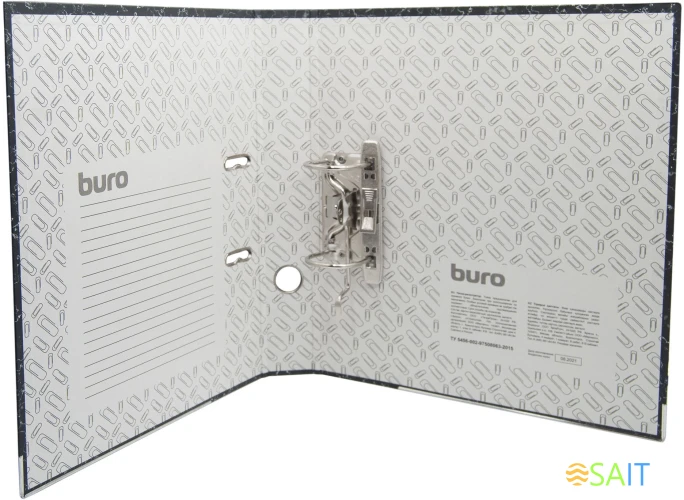 Папка-регистратор Buro A4 50мм картон/бумага черный мет.окант. сборная (упак.:2шт)